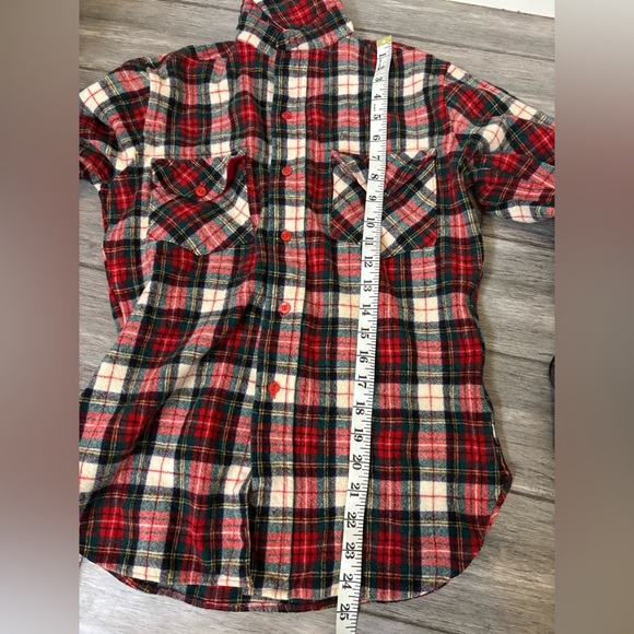 Swanndri Vtg 90s Swanndri NZ Red Plaid Wool Flannel - Picture 7 of 9